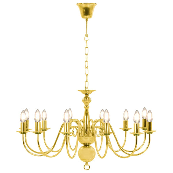 Goldener Kronleuchter Asoltane (12 x E14 Glühbirnen)