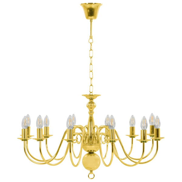 Goldener Kronleuchter Asoltane (12 x E14 Glühbirnen)