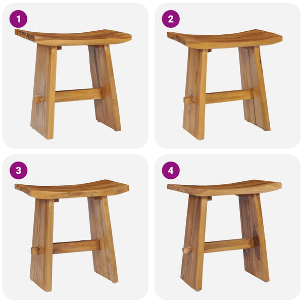 Teak-Hocker massiv