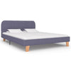 Hellgraues Bettgestell Aloise 135x190cm (Stoff)