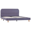 Hellgraues Bettgestell Aloise 135x190cm (Stoff)