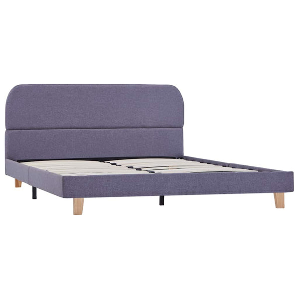 Hellgraues Bettgestell Aloise 135x190cm (Stoff)