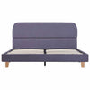 Hellgraues Bettgestell Aloise 135x190cm (Stoff)