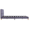 Hellgraues Bettgestell Aloise 135x190cm (Stoff)