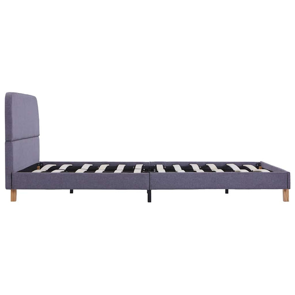 Hellgraues Bettgestell Aloise 135x190cm (Stoff)