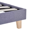 Hellgraues Bettgestell Aloise 135x190cm (Stoff)