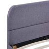 Hellgraues Bettgestell Aloise 135x190cm (Stoff)