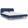 Blauer Bettrahmen Aloise 150x200cm (Stoff)