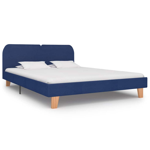 Blauer Bettrahmen Aloise 150x200cm (Stoff)