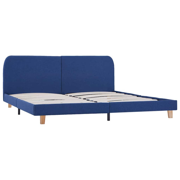 Blauer Bettrahmen Aloise 150x200cm (Stoff)