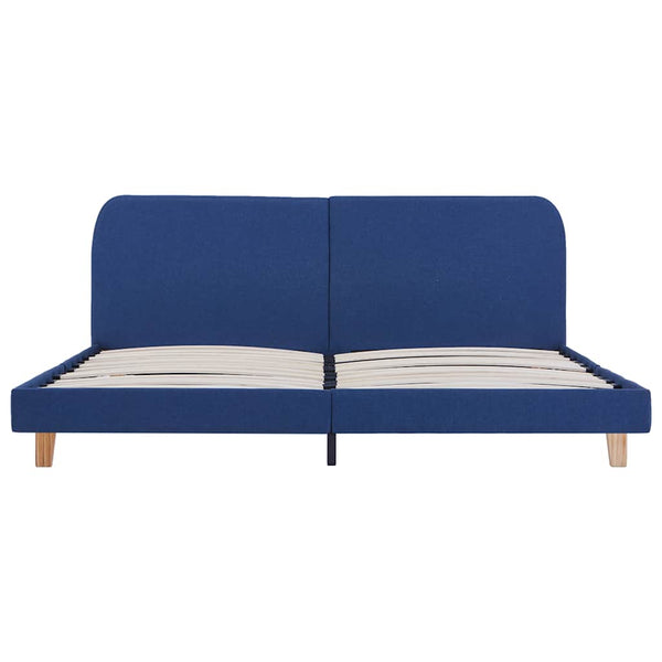 Blauer Bettrahmen Aloise 150x200cm (Stoff)