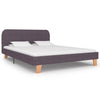 Graubraunes Bettgestell Aloise 135x190cm