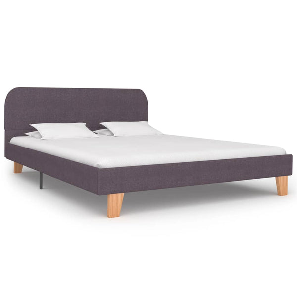 Graubraunes Bettgestell Aloise 135x190cm