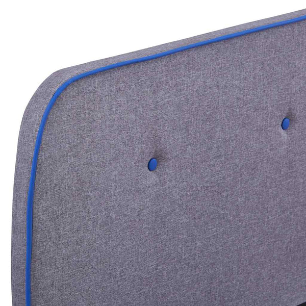 Hellgraues Bettgestell Gradea 150x200cm (Stoff)