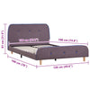Graues Bettgestell Gradea 120x190cm