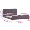 Grauesbraunes Bettgestell Gradea 135x190cm