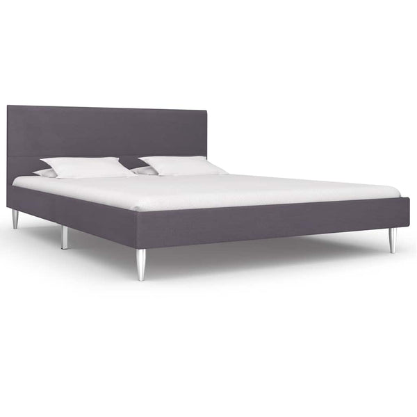 Graues Bettgestell Vicusor 135x190cm (Stoff)