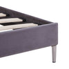 Graues Bettgestell Vicusor 135x190cm (Stoff)