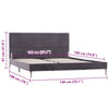 Graues Bettgestell Vicusor 135x190cm (Stoff)