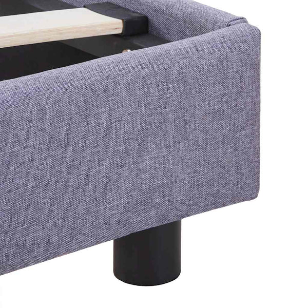 Hellgraues Bettgestell Mitachi 135x190cm (Stoff)