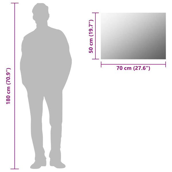 Rahmenloser Spiegel Gavil 70x50cm (Glas)