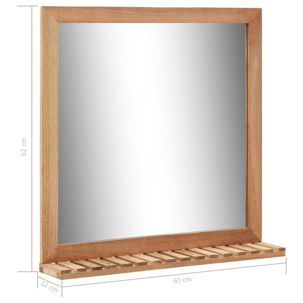Walnussbaum Badezimmerspiegel Bayard 60x12x62cm