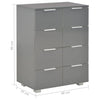 Harmaa senkki Terrie 60x35x80cm (puinen)