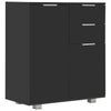 Schwarzes Sideboard Cadria 71x35x80cm (Spanplatte Hochglanz)