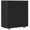 Schwarzes Sideboard Cadria 71x35x80cm (Spanplatte Hochglanz)