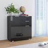 Schwarzes Sideboard Cadria 71x35x80cm (Spanplatte Hochglanz)