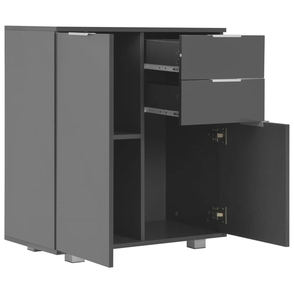 Graues Sideboard Cadria 71x35x80cm (Spanplatte)