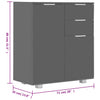 Graues Sideboard Cadria 71x35x80cm (Spanplatte)