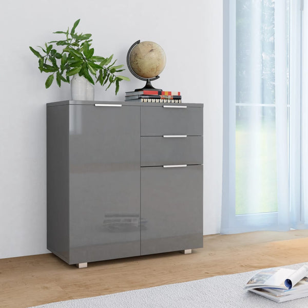 Graues Sideboard Cadria 71x35x80cm (Spanplatte)