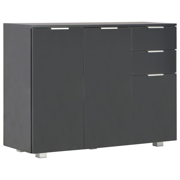 Schwarze Kommode Persinaru 107x35x80,5cm