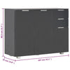 Schwarze Kommode Persinaru 107x35x80,5cm