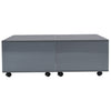 Grauer Couchtisch Mirona 100x100x35cm (Hochglanz)