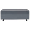 Grauer Couchtisch Mirona 100x100x35cm (Hochglanz)