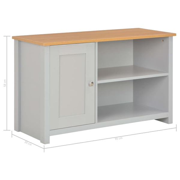 Harmaa tv-taso Carolin 95x39x58cm