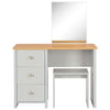 Grauer Schminktisch mit Spiegel und Hocker Got 104x45x131cm