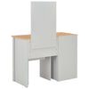 Grauer Schminktisch mit Spiegel und Hocker Got 104x45x131cm