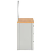 Grauer Schminktisch mit Spiegel und Hocker Got 104x45x131cm