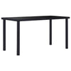 Schwarzer Esstisch Eftimil 140x70x75cm (Hartglas)