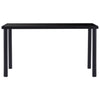 Schwarzer Esstisch Eftimil 140x70x75cm (Hartglas)
