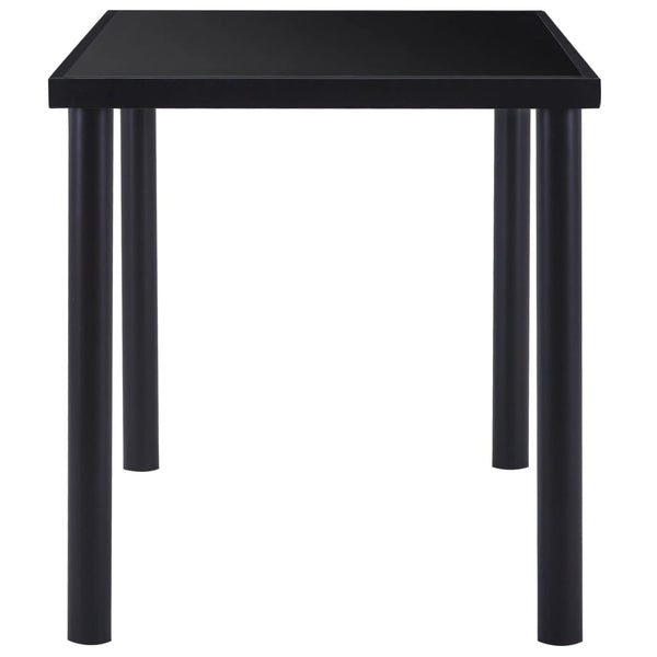 Schwarzer Esstisch Eftimil 140x70x75cm (Hartglas)