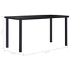 Schwarzer Esstisch Eftimil 140x70x75cm (Hartglas)