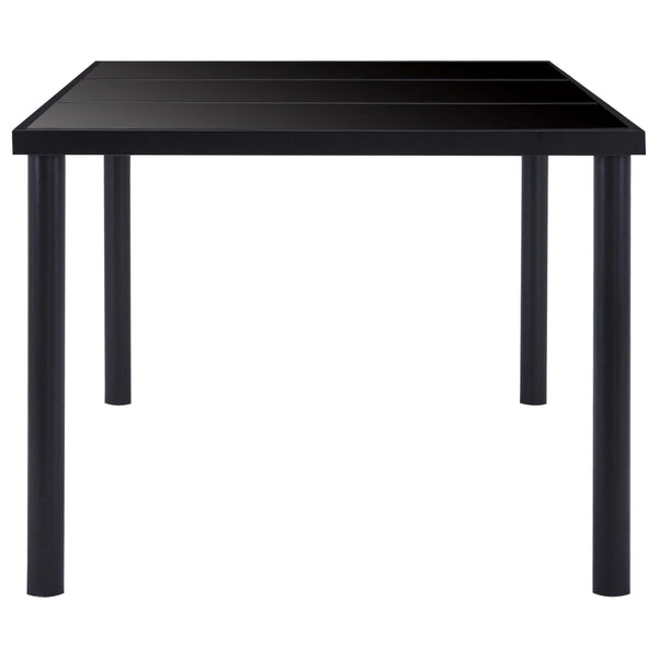 Schwarzer Esstisch Eftimil 160x80x75cm (gehärtetes Glas)