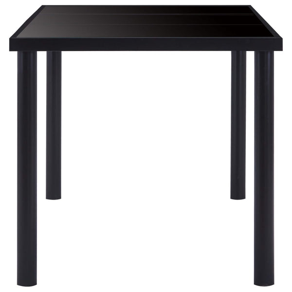 Schwarzer Esstisch Eftimil 200x100x75cm (gehärtetes Glas)