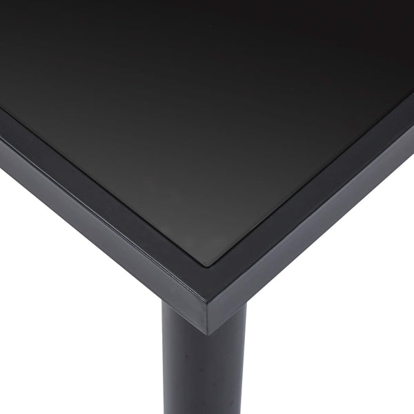 Schwarzer Esstisch Eftimil 200x100x75cm (gehärtetes Glas)