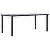 Esstisch Pascar in Schwarz und Beton Hellgrau 200x100x75cm (MDF)