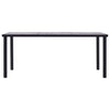 Esstisch Pascar in Schwarz und Beton Hellgrau 200x100x75cm (MDF)